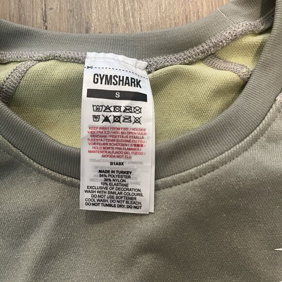 Copied - NEW GymShark Adapt Ombre Green Fleck Long Sleeve Seamless Crop Top Sz S - Picture 4 of 6